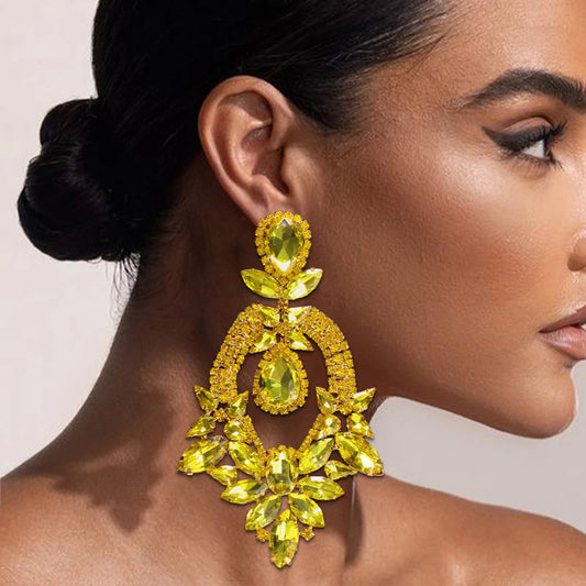 Luxury Drop Crystal Rhinestone Earrings