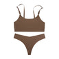 Stylish Solid Ice Silk Seamless Wireless Bras And Underwear Set