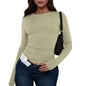 Cotton O Neck Long Sleeve Shirt