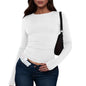 Cotton O Neck Long Sleeve Shirt