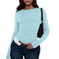 Cotton O Neck Long Sleeve Shirt