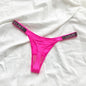 Shiny Rhinestone Low Waist Thongs