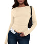 Cotton O Neck Long Sleeve Shirt