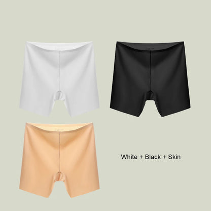 3PCS  Ice Silk Seamless High Waist Shaper Panties