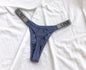 Shiny Rhinestone Low Waist Thongs