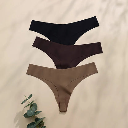 Stylish Solid Ice Silk Seamless Wireless Bras And Underwear Set