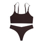 Stylish Solid Ice Silk Seamless Wireless Bras And Underwear Set