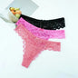 Sexy Low Waist Transparent G-string Lace Panties,