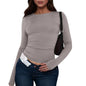 Cotton O Neck Long Sleeve Shirt