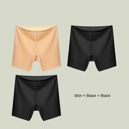 3PCS  Ice Silk Seamless High Waist Shaper Panties