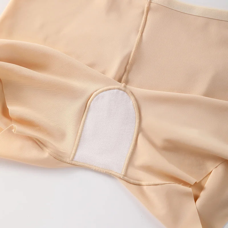 3PCS  Ice Silk Seamless High Waist Shaper Panties