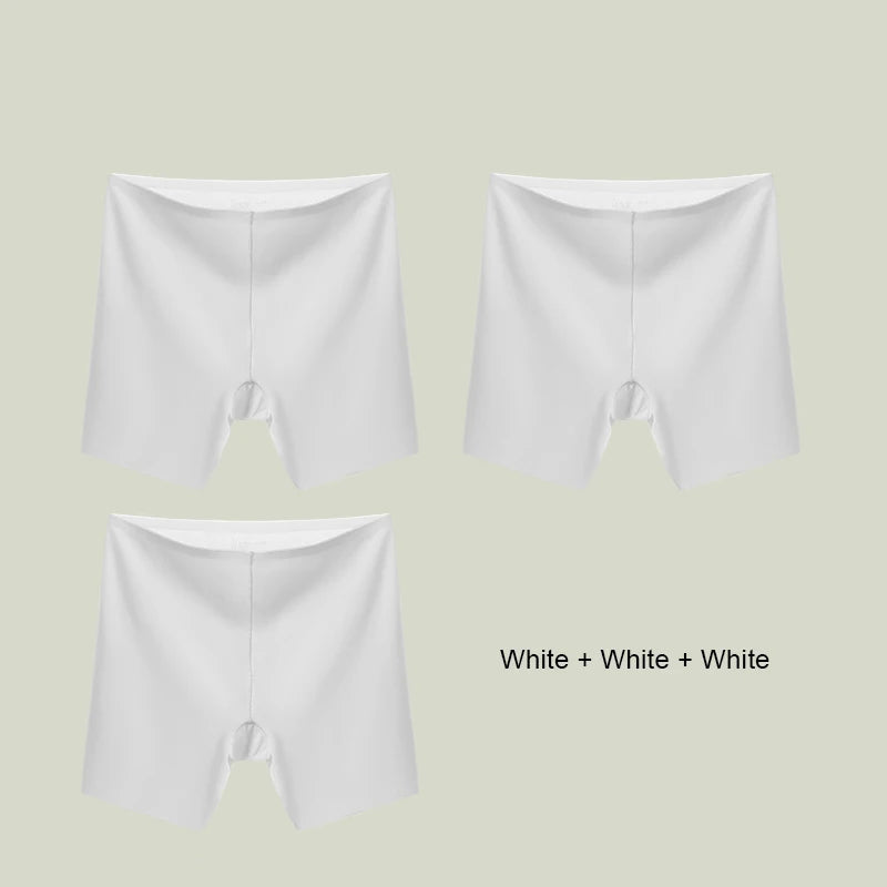 3PCS  Ice Silk Seamless High Waist Shaper Panties