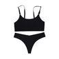 Stylish Solid Ice Silk Seamless Wireless Bras And Underwear Set