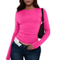 Cotton O Neck Long Sleeve Shirt