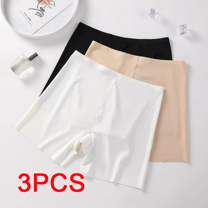3PCS  Ice Silk Seamless High Waist Shaper Panties